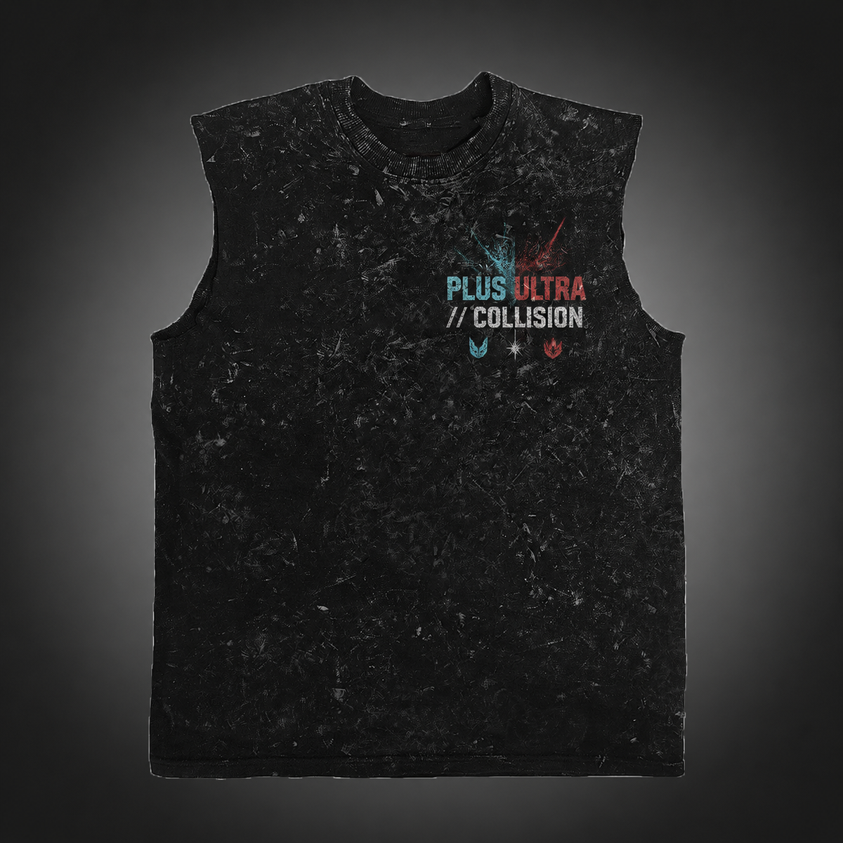 Izuku Midoriya, Katsuki Bakugo, Shoto Todoroki My Hero Academia Anime Tank Top - Plus Ultra Collision Acid Wash Vest