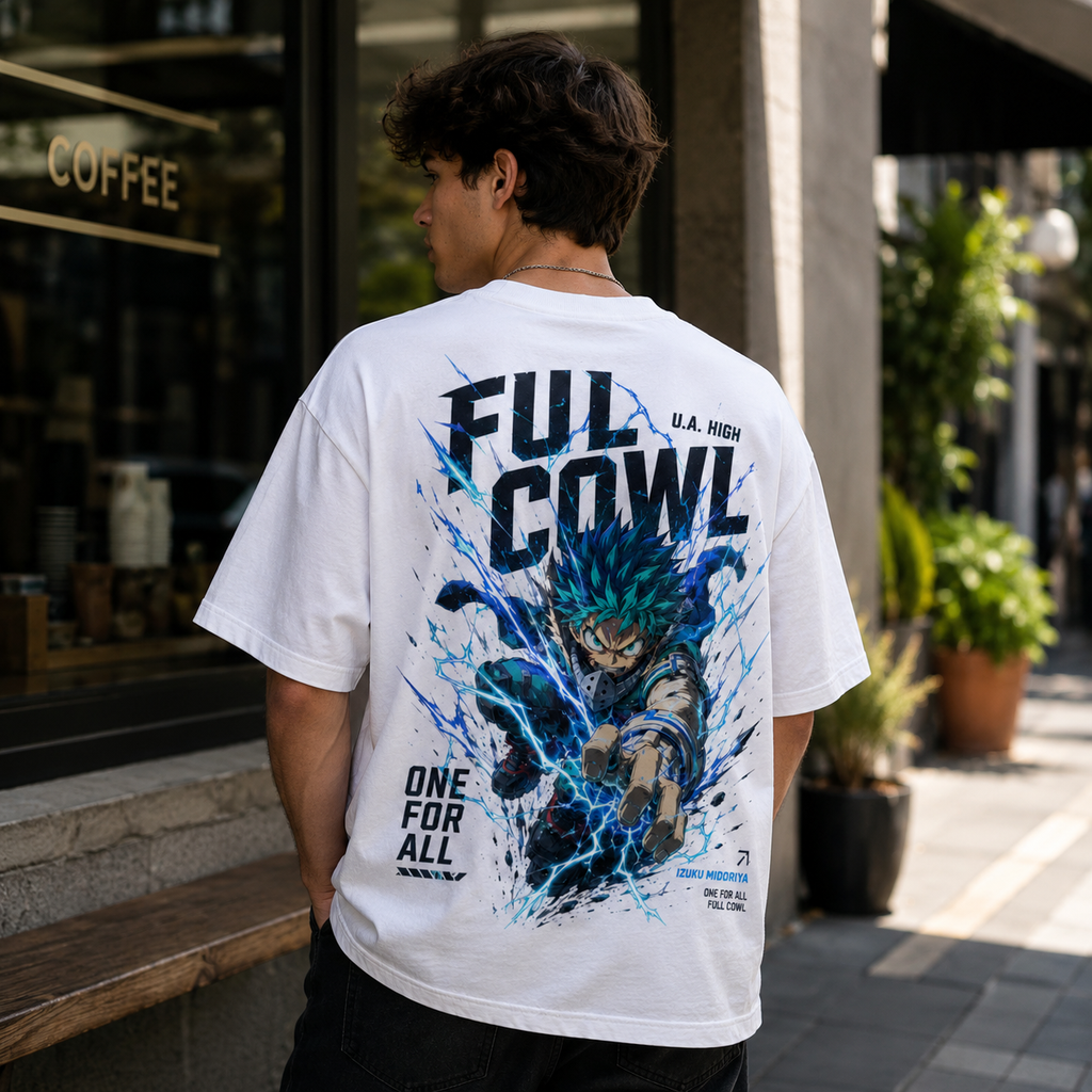 Izuku Midoriya My Hero Academia Anime Graphic Tee - Blue Cowl Blast