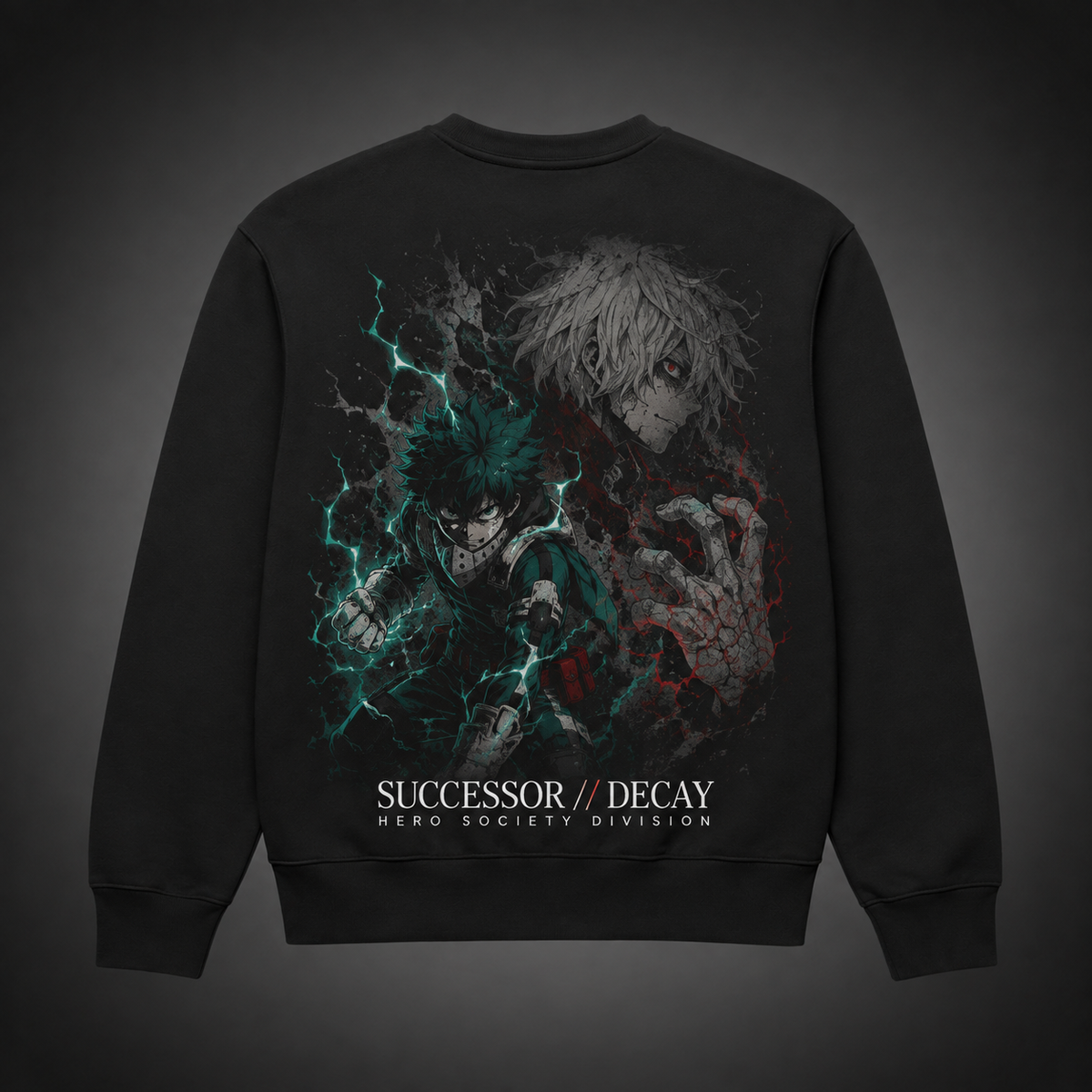 Izuku Midoriya, Tomura Shigaraki My Hero Academia Anime Sweatshirt - Successor Decay