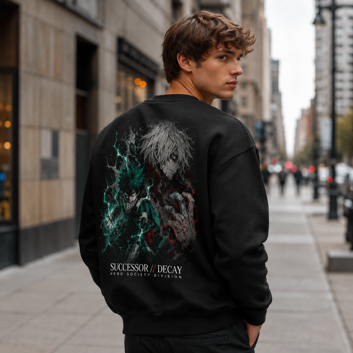 Izuku Midoriya, Tomura Shigaraki My Hero Academia Anime Sweatshirt - Successor Decay