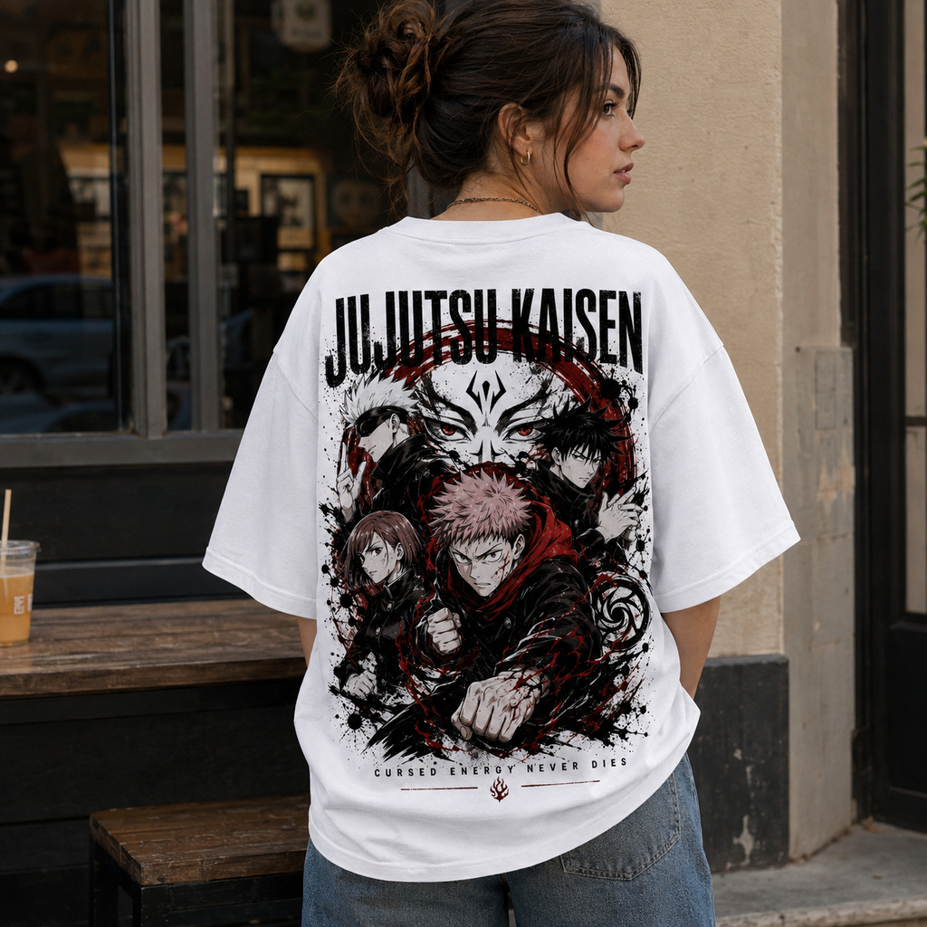Jujutsu Kaisen Anime Graphic Tee - Cursed Energy Crew