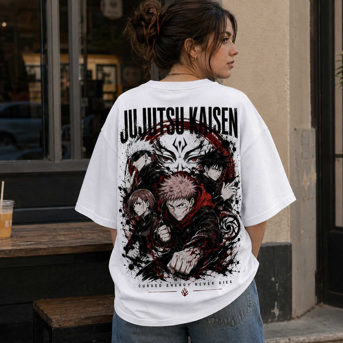 Jujutsu Kaisen Anime Graphic Tee - Cursed Energy Crew