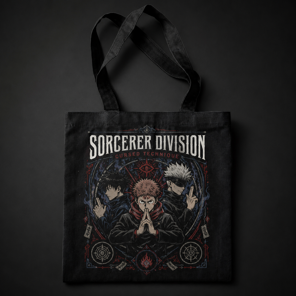 Jujutsu Kaisen Anime Canvas Tote Bag - Sorcerer Division Trio