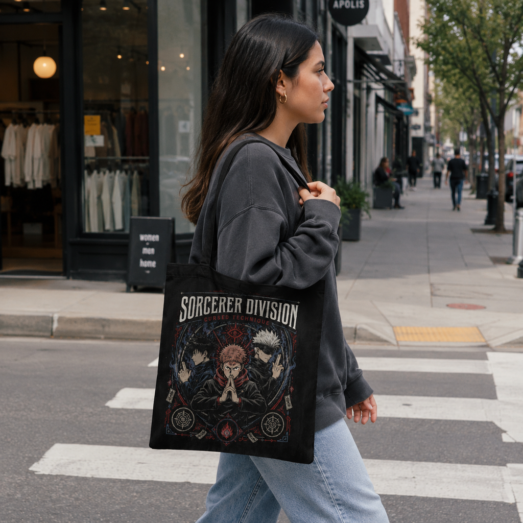 Jujutsu Kaisen Anime Canvas Tote Bag - Sorcerer Division Trio