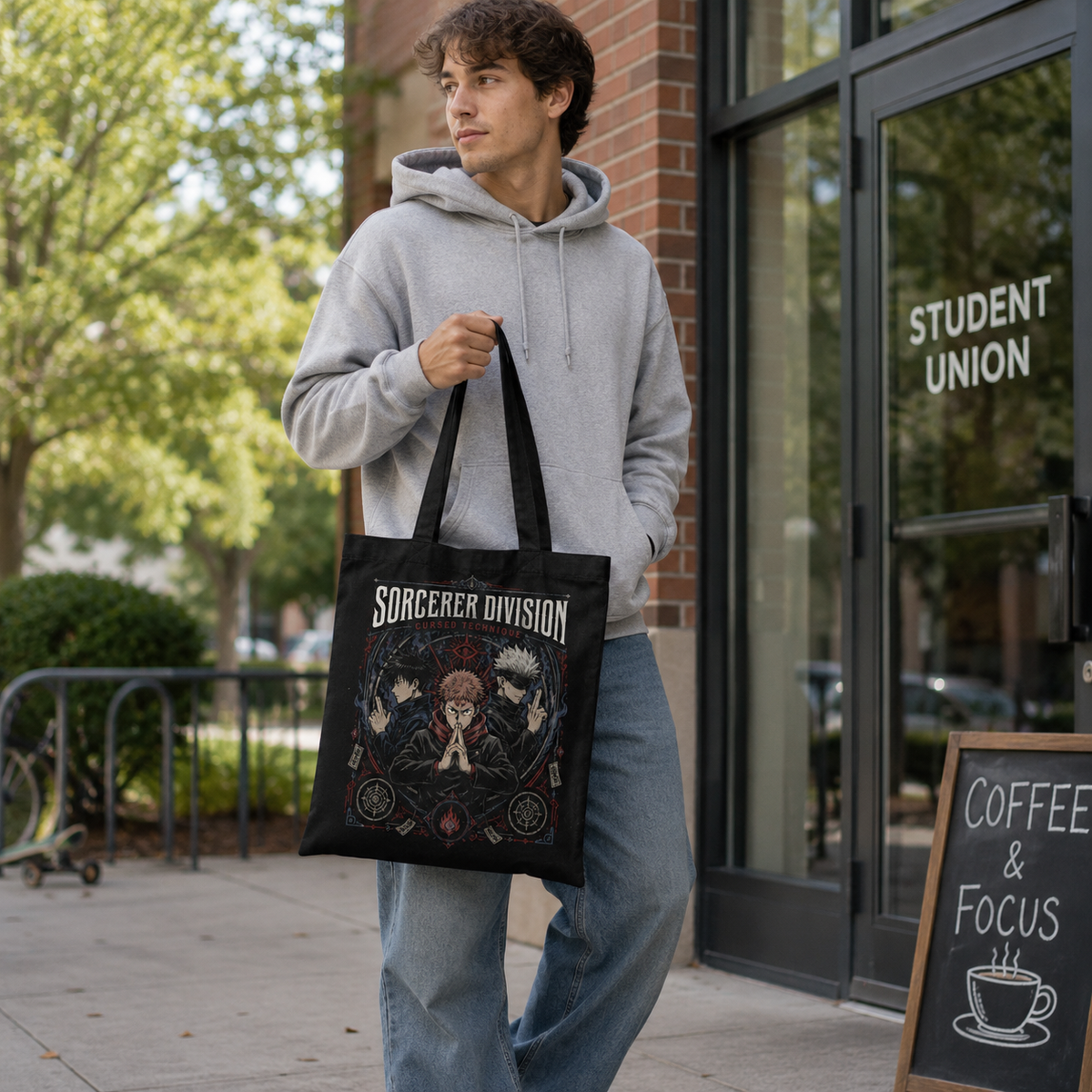 Jujutsu Kaisen Anime Canvas Tote Bag - Sorcerer Division Trio