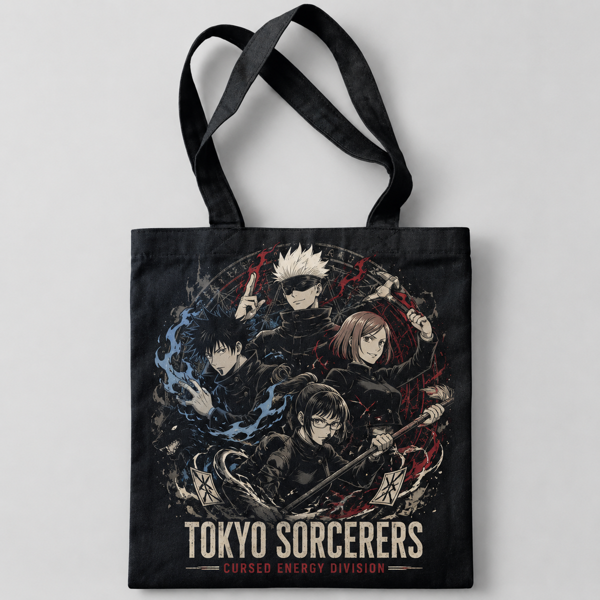 Jujutsu Kaisen Anime Canvas Tote Bag - Tokyo Sorcerers Crew