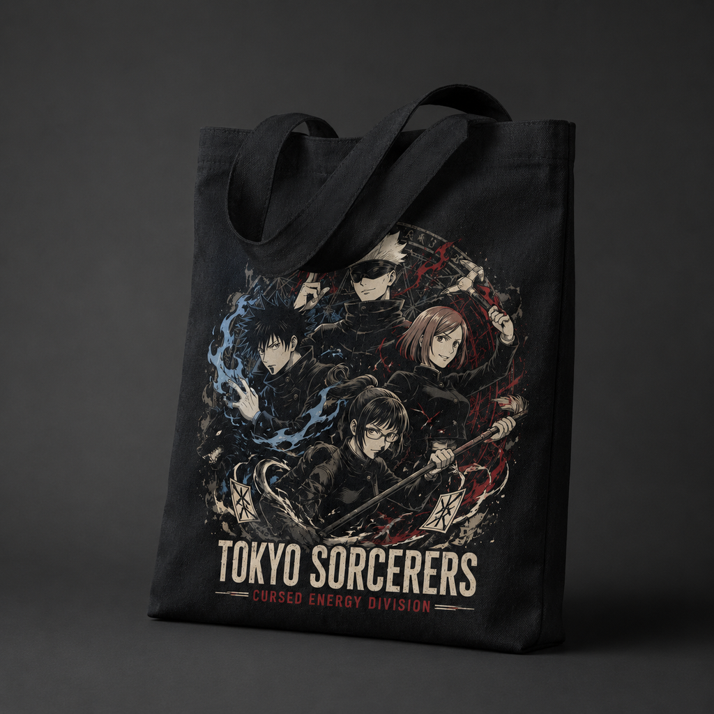 Jujutsu Kaisen Anime Canvas Tote Bag - Tokyo Sorcerers Crew