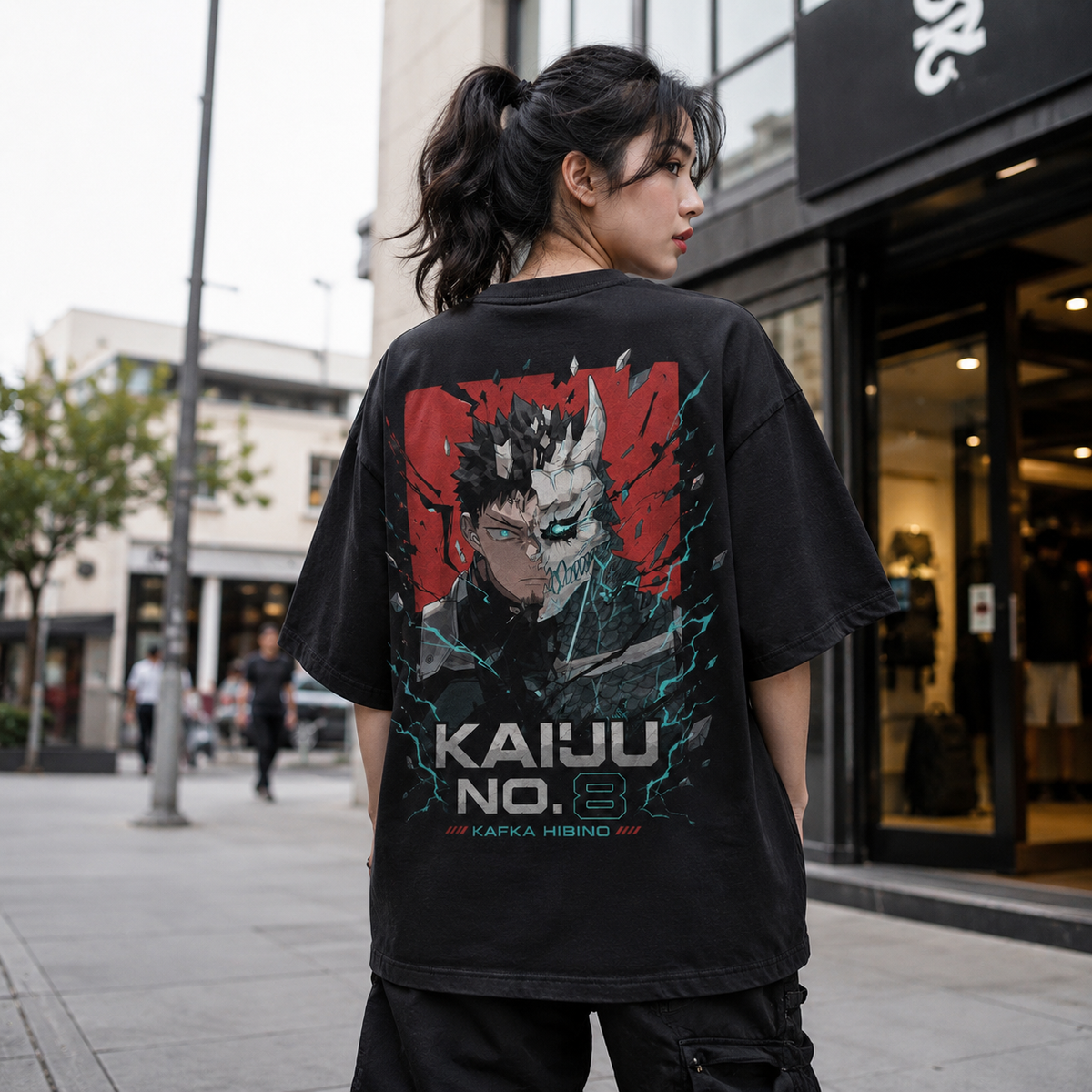 Kafka Hibino Kaiju No. 8 Anime Graphic Tee - Kafka Hibino Split