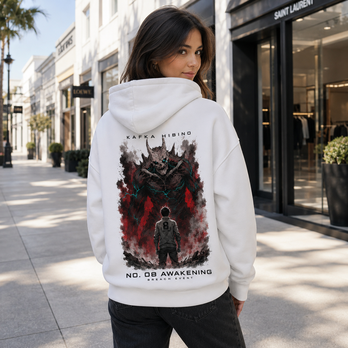 Kafka Hibino Kaiju No. 8 Anime Hoodie - No. 08 Awakening