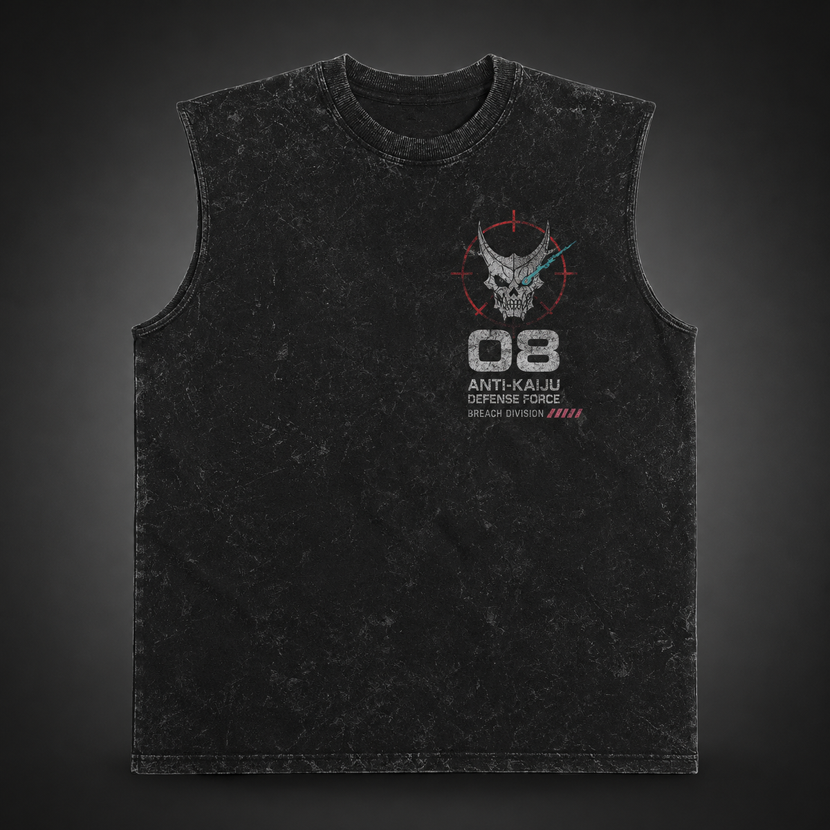 Kaiju No. 8 Anime Tank Top - Breach Mode Acid Wash Vest