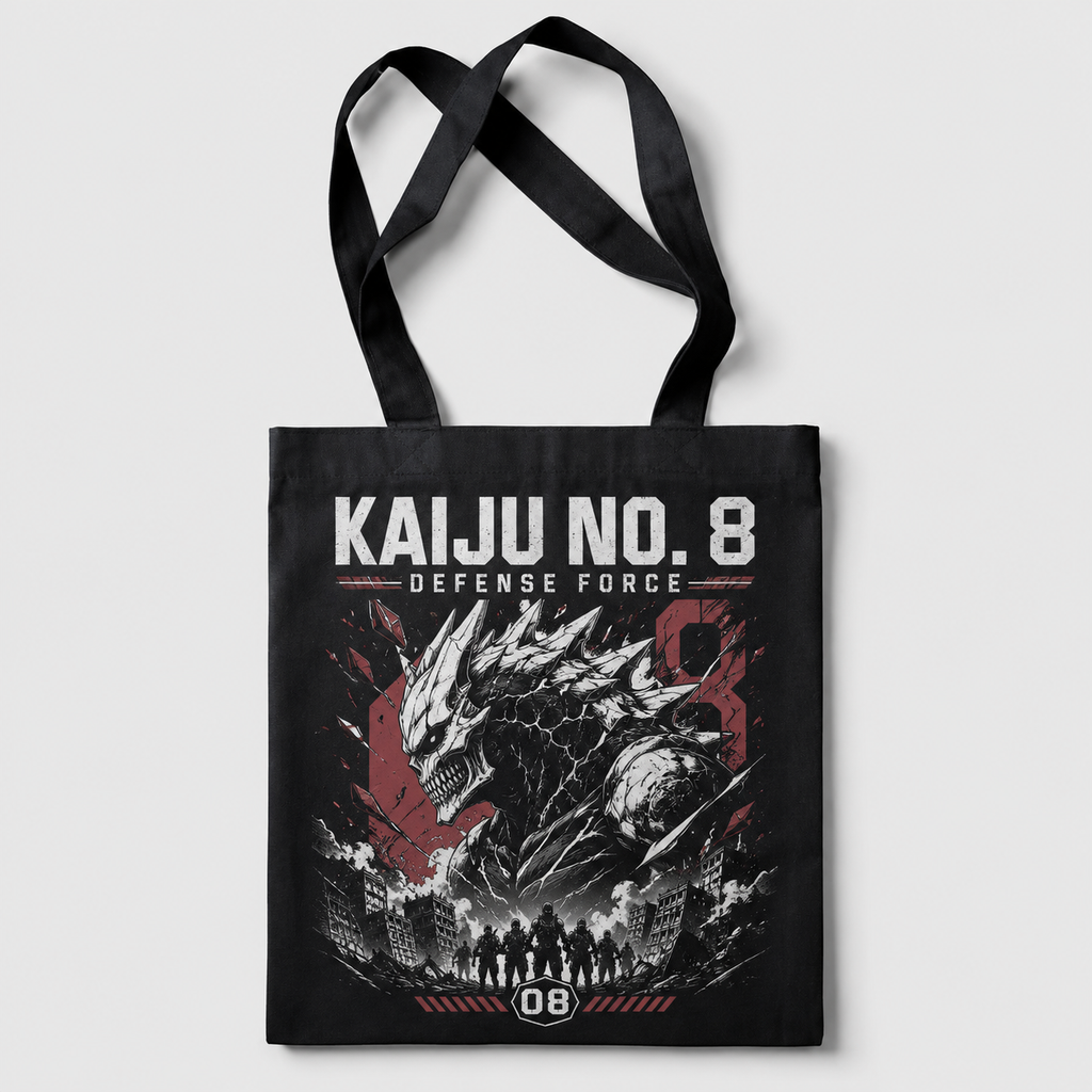 Kaiju No. 8 Anime Canvas Tote Bag - City Under Siege