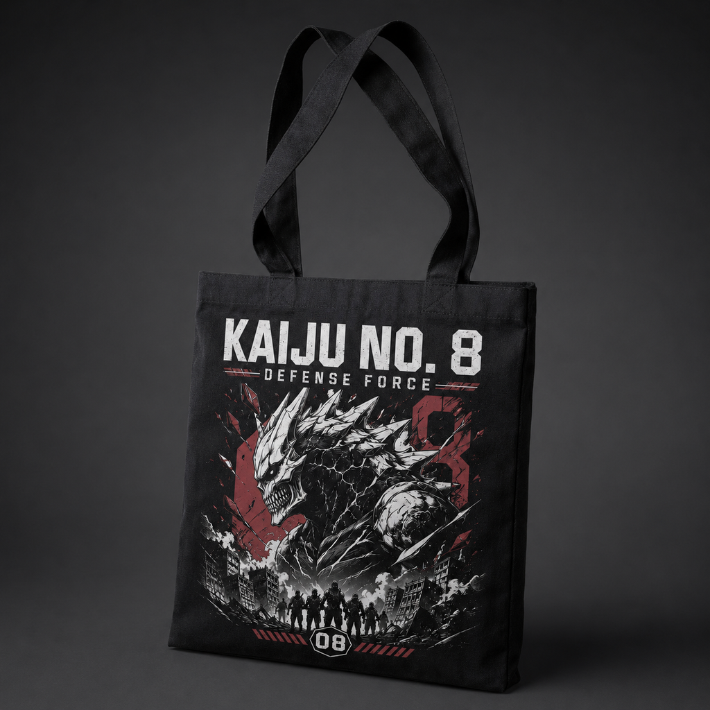 Kaiju No. 8 Anime Canvas Tote Bag - City Under Siege