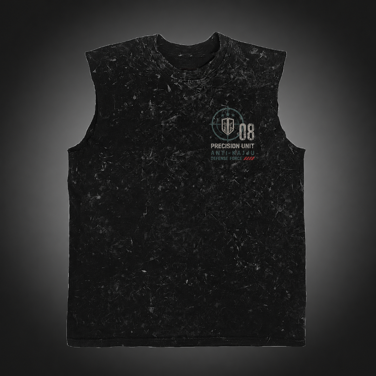 Kaiju No. 8 Anime Tank Top - Precision Hunter Acid Wash Vest
