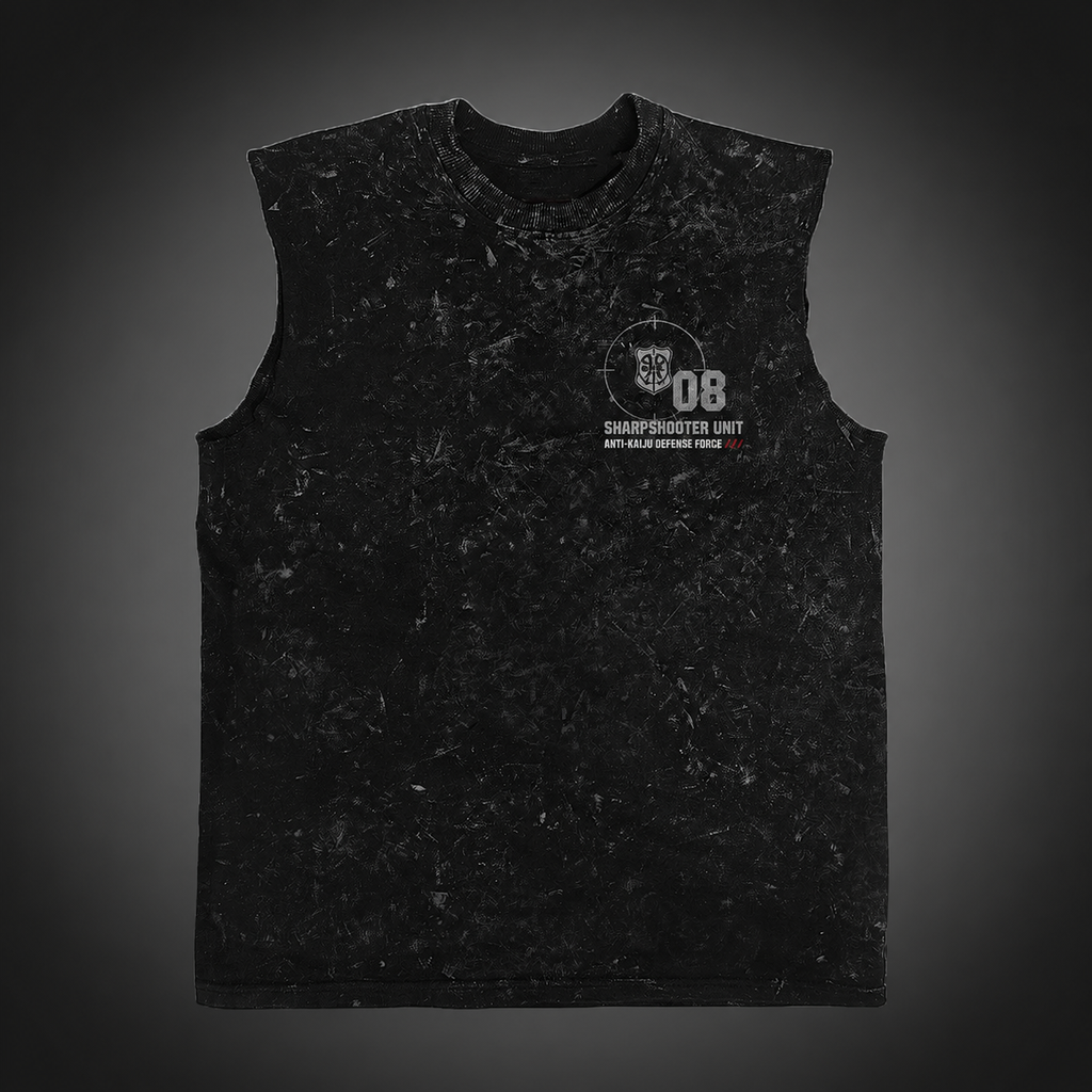 Kaiju No. 8 Anime Tank Top - Target Lock Acid Wash Vest