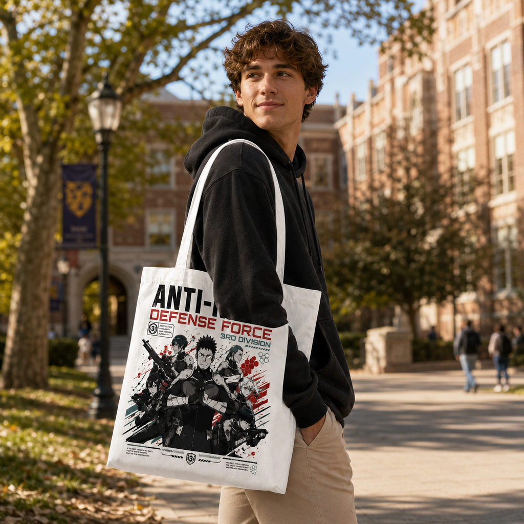 Kaiju No. 8 Anime Canvas Tote Bag - Third Division Squad