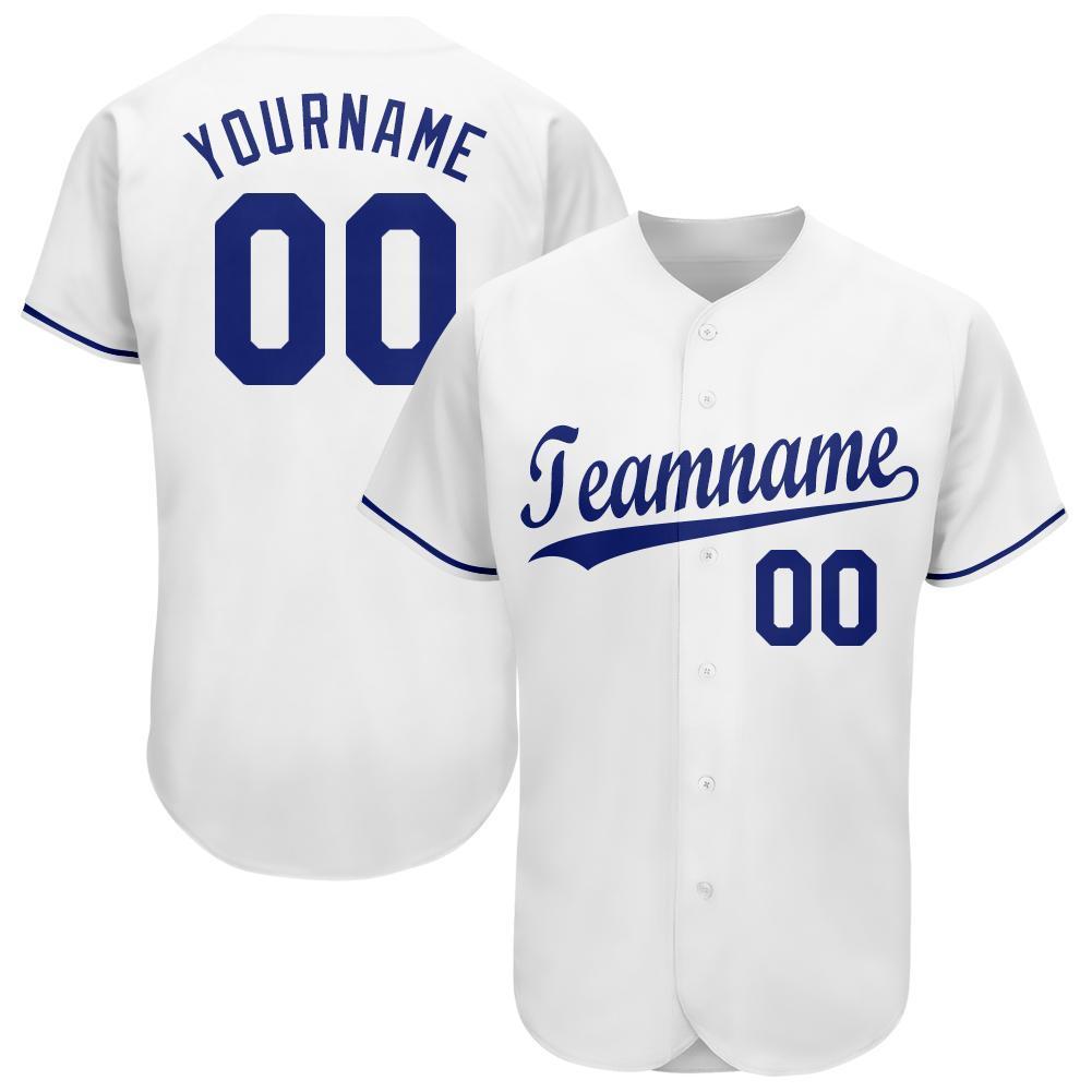 Custom Baseball Jersey - White Royal