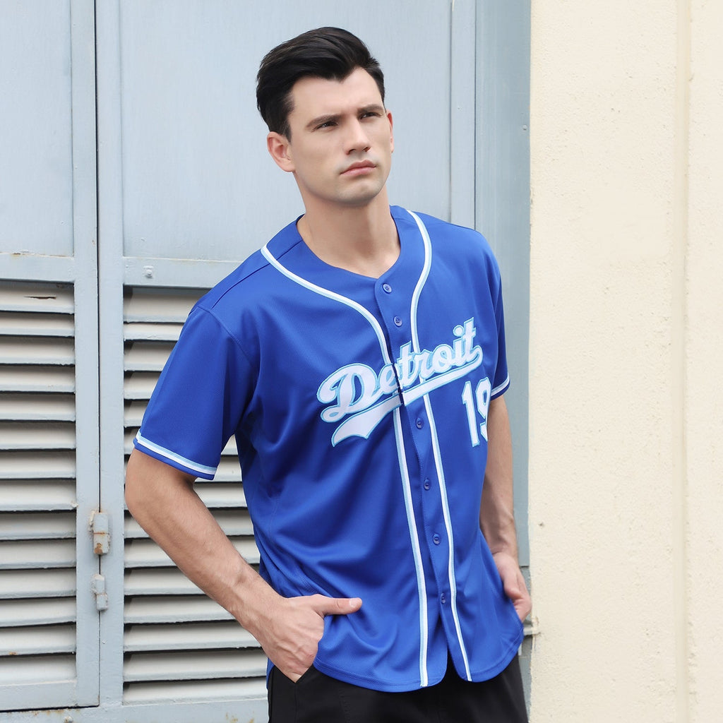 Custom Baseball Jersey - Royal White-Light Blue