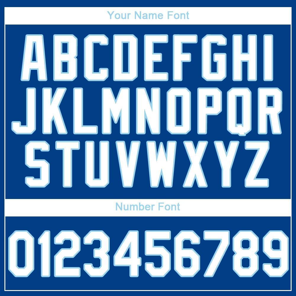 Custom Baseball Jersey - Royal White-Light Blue
