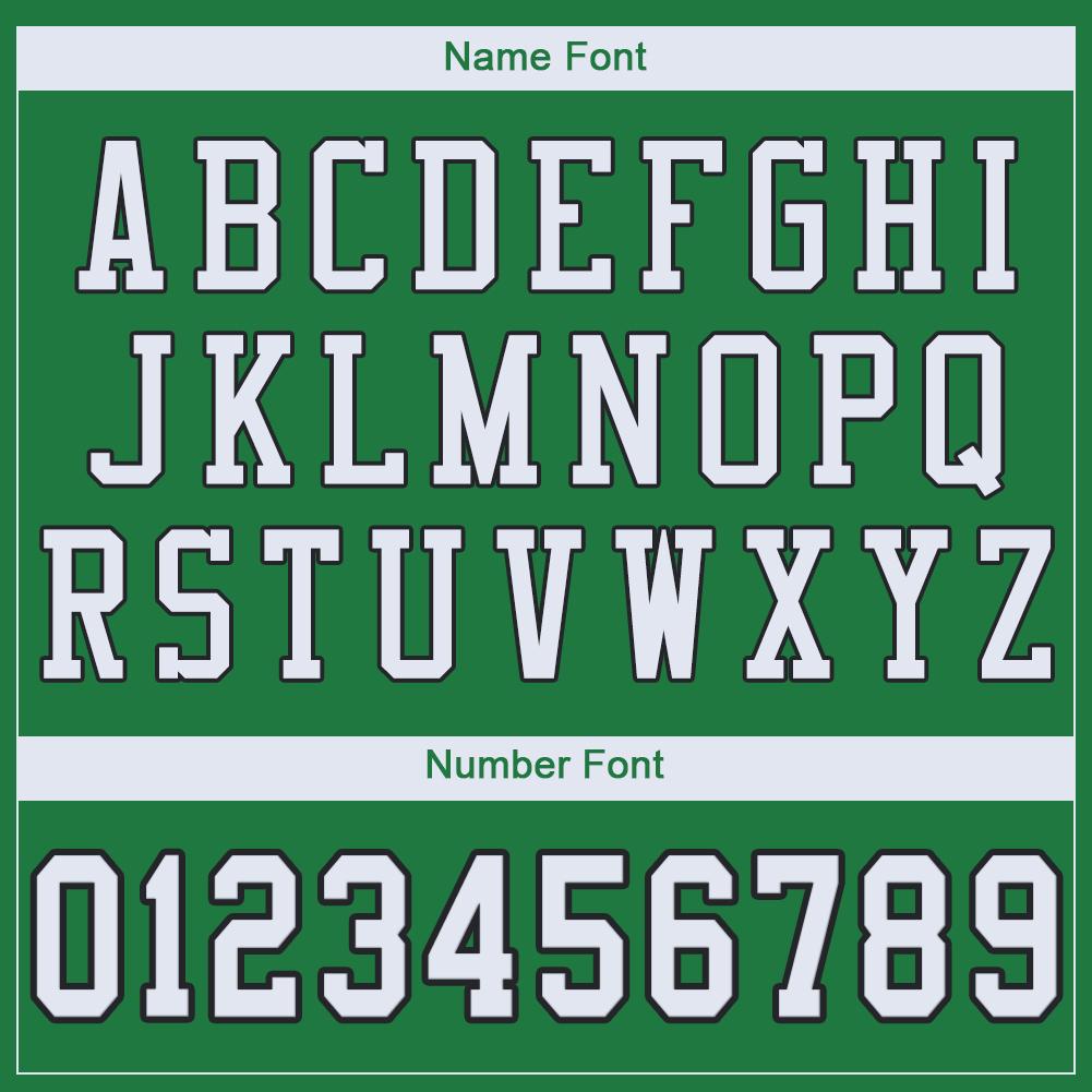 Custom Football Jersey - Grass Green White-Black Mesh