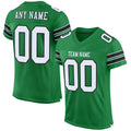 Custom Football Jersey - Grass Green White-Black Mesh