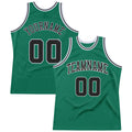 Custom Basketball Jersey - Kelly Green Black-White Throwback