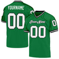 Custom Football Jersey - Grass Green White-Black Mesh Throwback