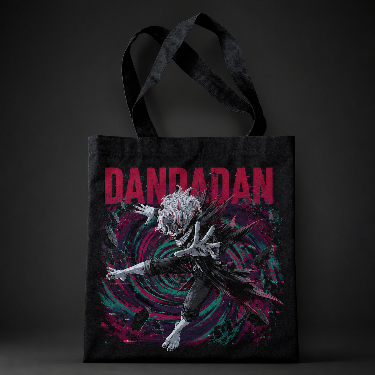 Ken Takakura Dandadan Anime Canvas Tote Bag - Spiral Descent