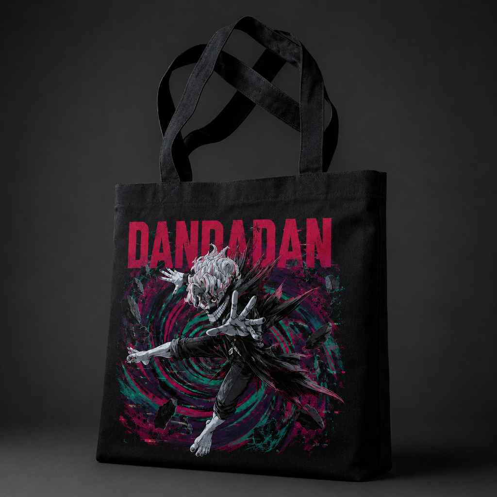 Ken Takakura Dandadan Anime Canvas Tote Bag - Spiral Descent