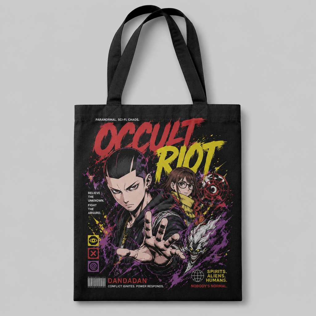 Ken Takakura & Momo Ayase Dandadan Anime Canvas Tote Bag - Occult Riot