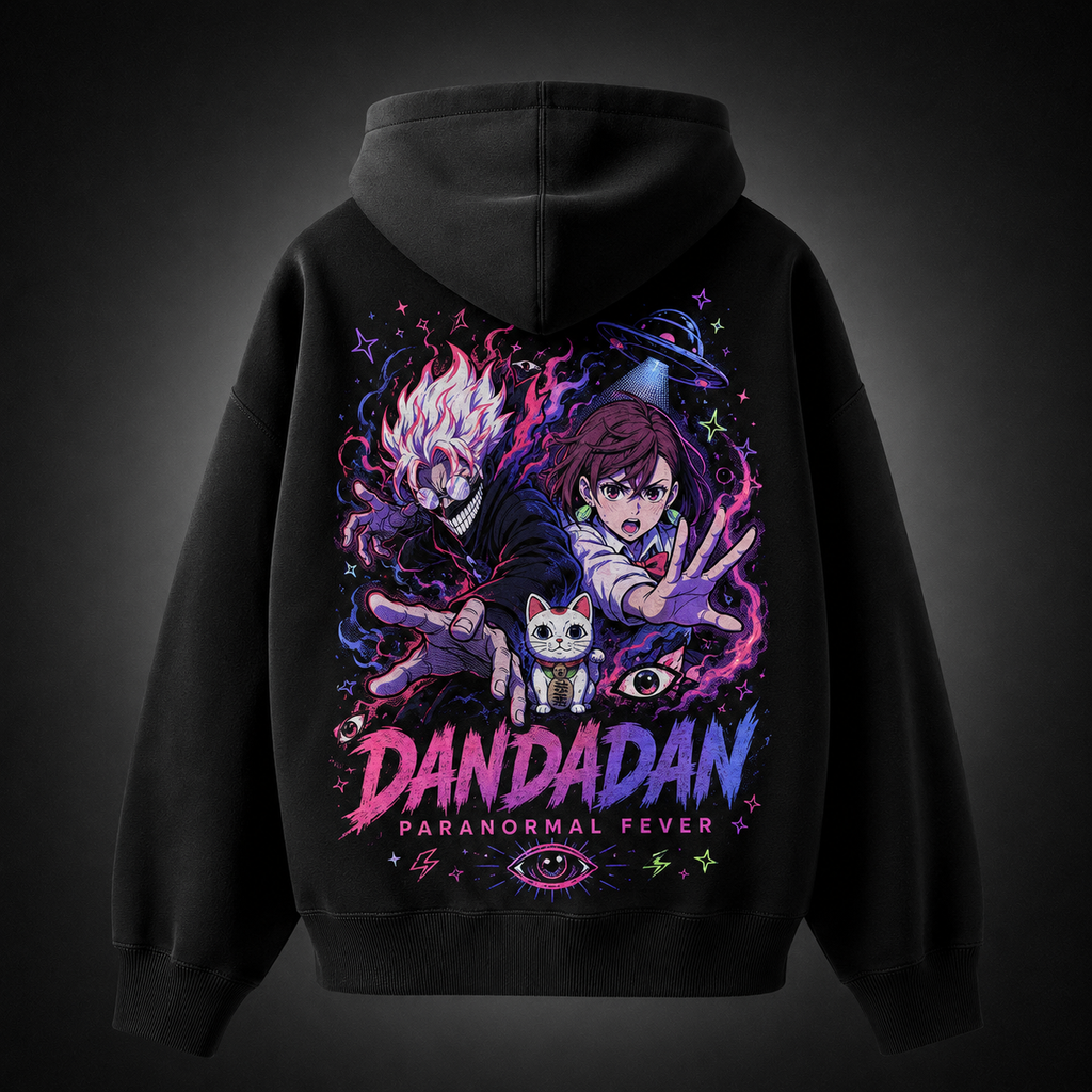 Ken Takakura & Momo Ayase Dandadan Anime Hoodie - Paranormal Fever