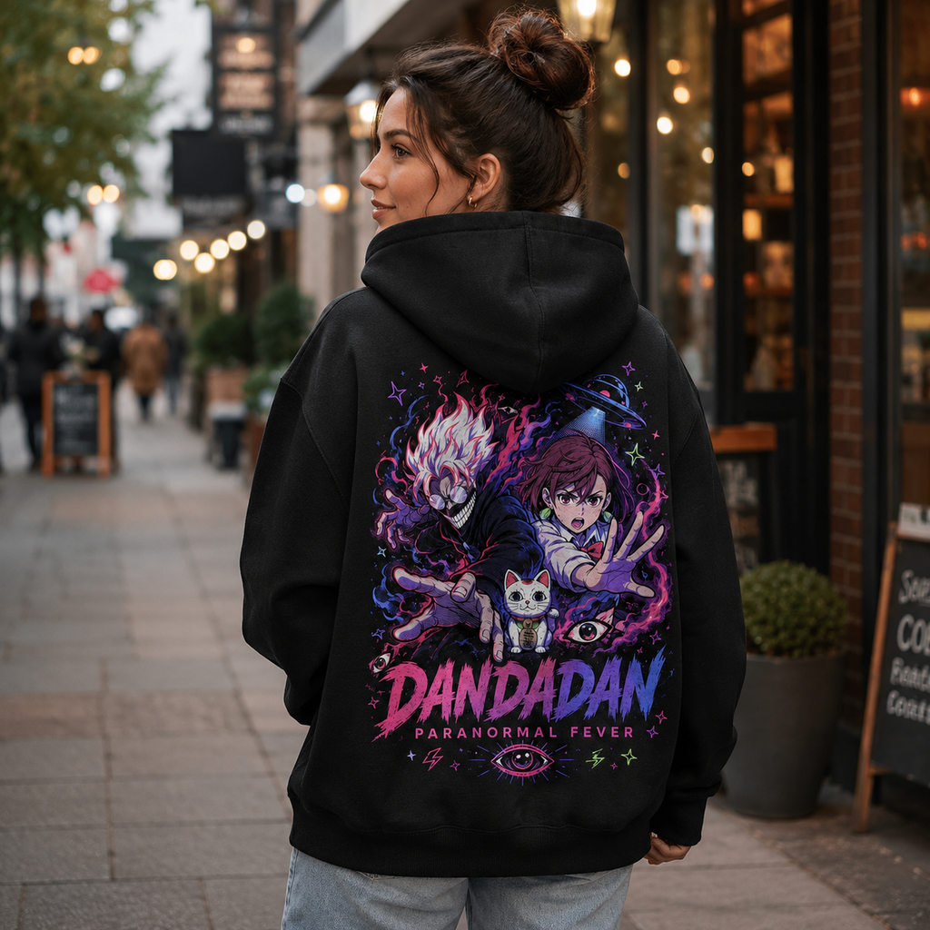 Ken Takakura & Momo Ayase Dandadan Anime Hoodie - Paranormal Fever