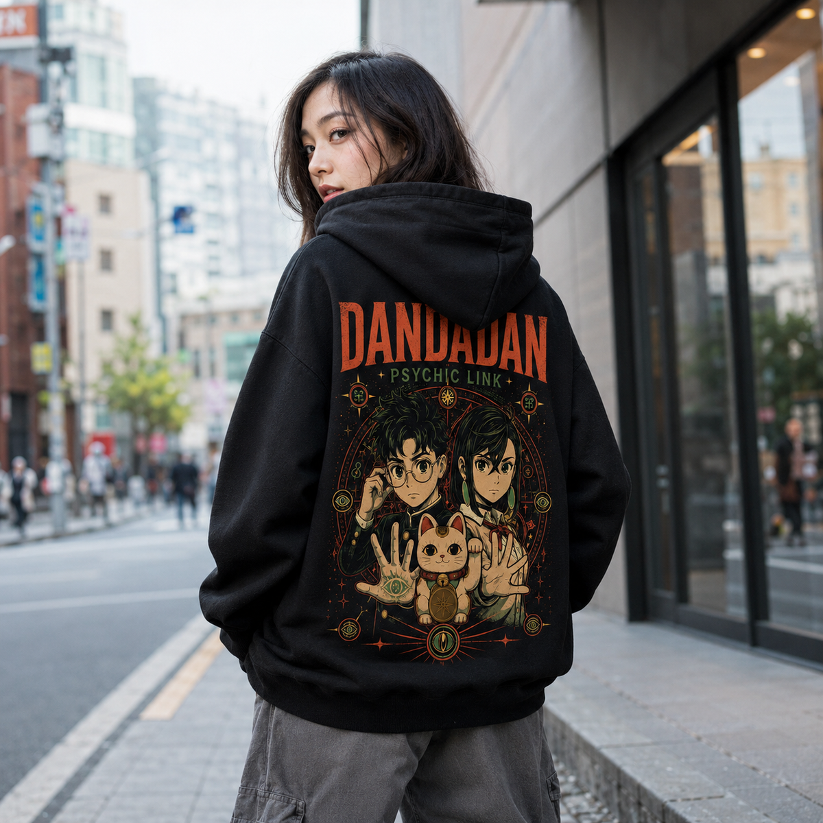 Ken Takakura & Momo Ayase Dandadan Anime Hoodie - Psychic Link