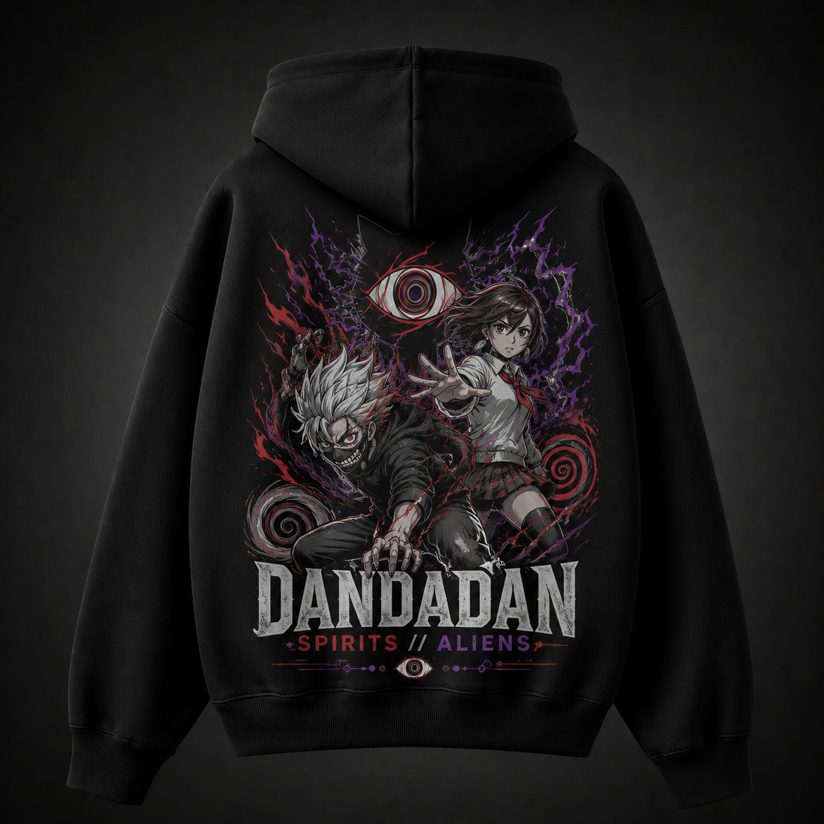 Ken Takakura & Momo Ayase Dandadan Anime Hoodie - Spirits And Aliens