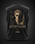 Kento Nanami Jujutsu Kaisen Anime Tank Top - Ratio Seven Three Acid Wash Vest