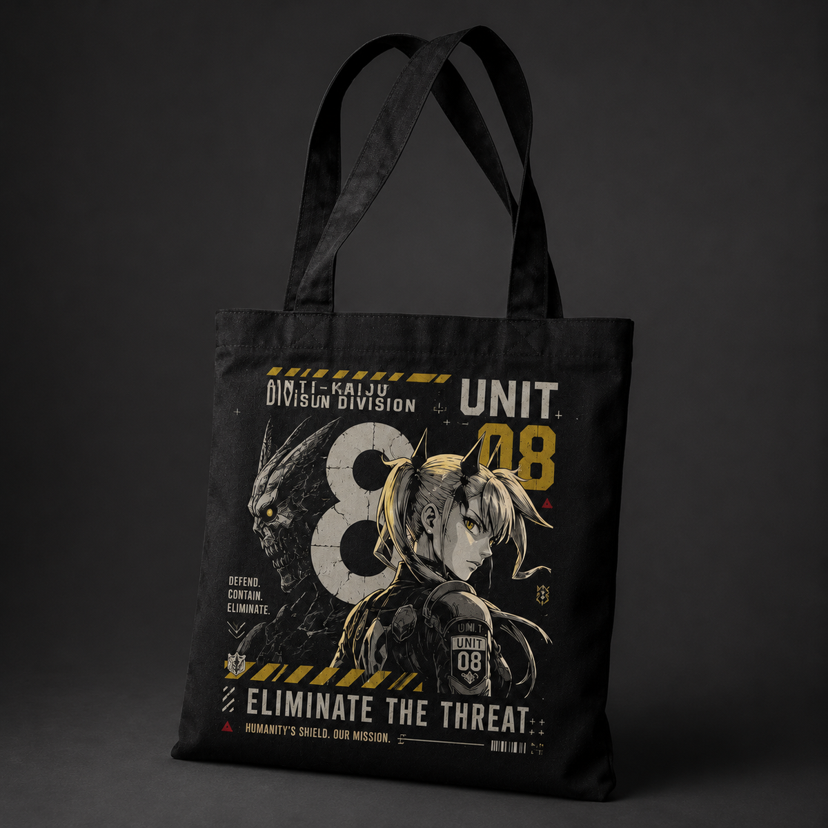 Kikoru Shinomiya Kaiju No. 8 Anime Canvas Tote Bag - Eliminate The Threat