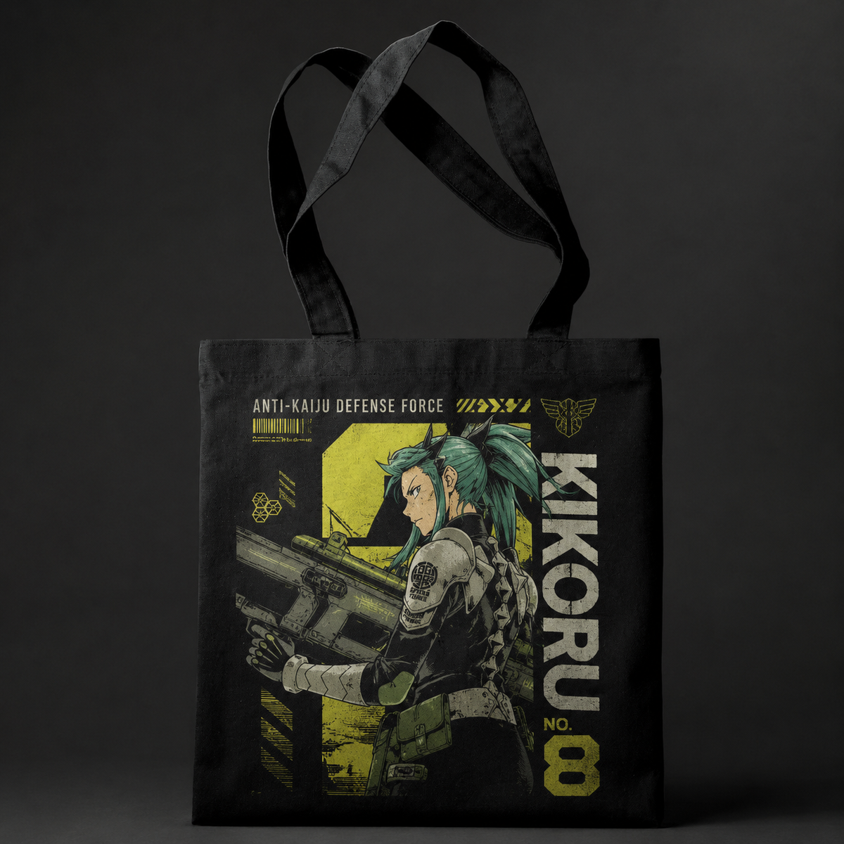 Kikoru Shinomiya Kaiju No. 8 Anime Canvas Tote Bag - Kikoru Firepower
