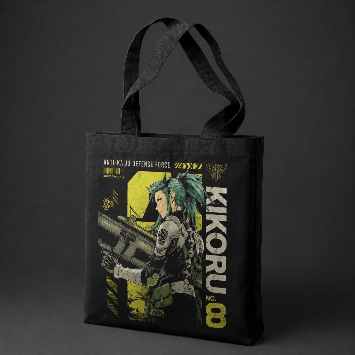 Kikoru Shinomiya Kaiju No. 8 Anime Canvas Tote Bag - Kikoru Firepower