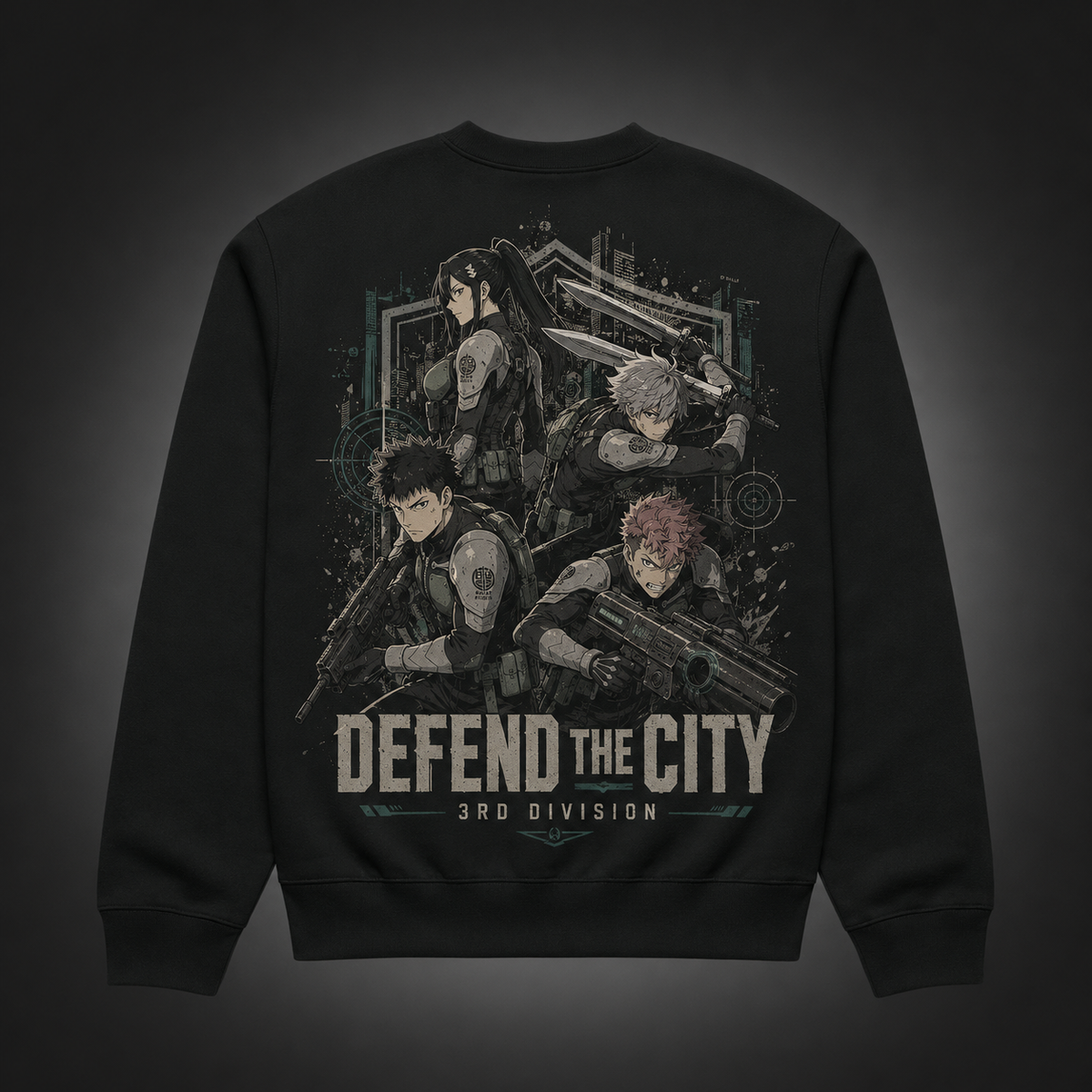 Kikoru Shinomiya & Soshiro Hoshina Kaiju No. 8 Anime Sweatshirt - Defend The City