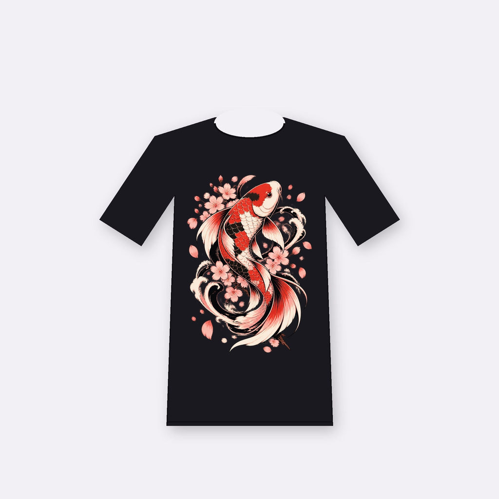 Koi Spiral — Oversize Vintage Tee