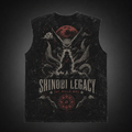 Kurama Naruto Anime Tank Top - Shinobi Legacy Acid Wash Vest