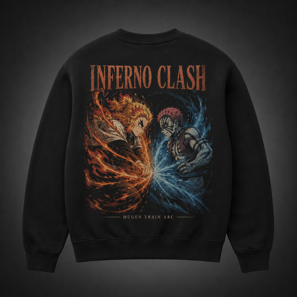 Kyojuro Rengoku, Akaza Demon Slayer Anime Sweatshirt - Inferno Clash