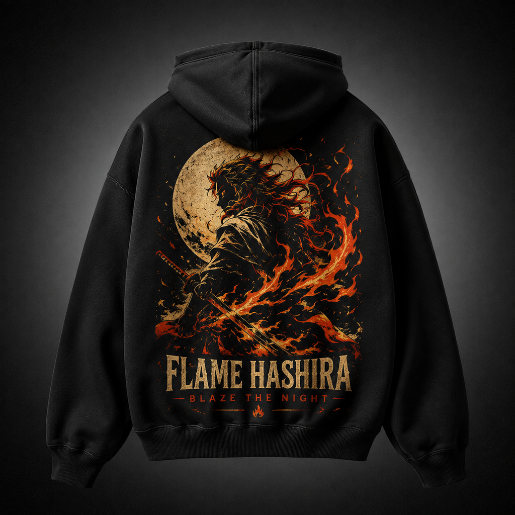 Kyojuro Rengoku Demon Slayer Anime Hoodie - Flame Hashira - Style 04