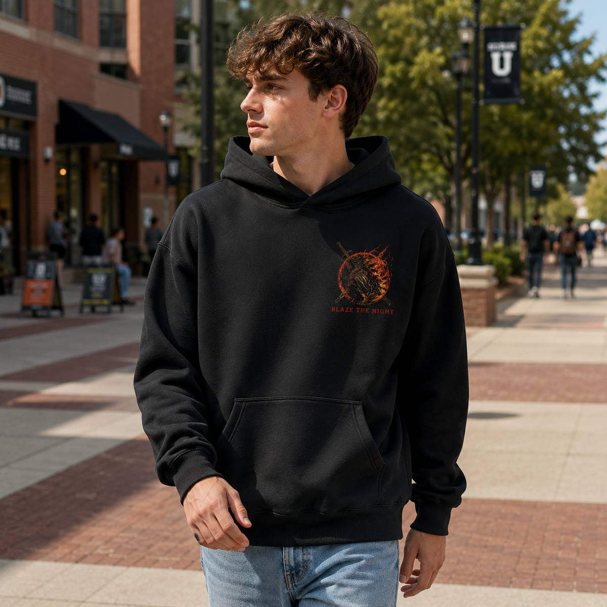 Kyojuro Rengoku Demon Slayer Anime Hoodie - Flame Hashira - Style 04