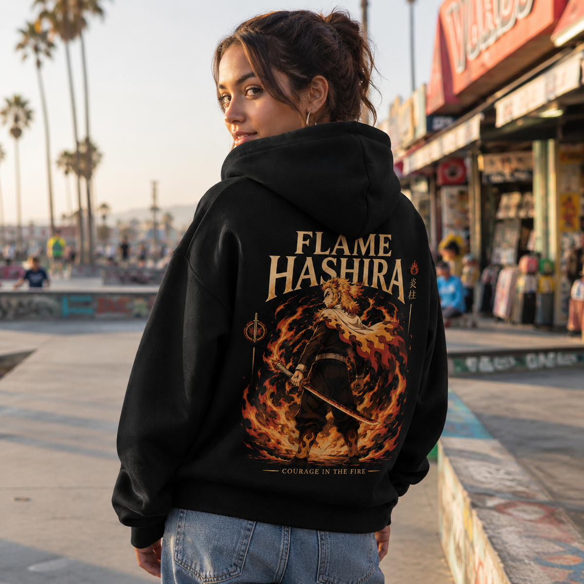 Kyojuro Rengoku Demon Slayer Anime Hoodie - Flame Hashira - Style 06