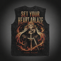 Kyojuro Rengoku Demon Slayer Anime Tank Top - Flame Pillar Acid Wash Vest