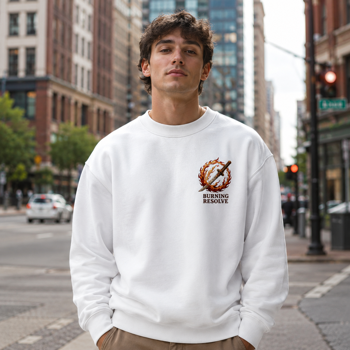 Kyojuro Rengoku Demon Slayer Anime Sweatshirt - Heart Ablaze Flame