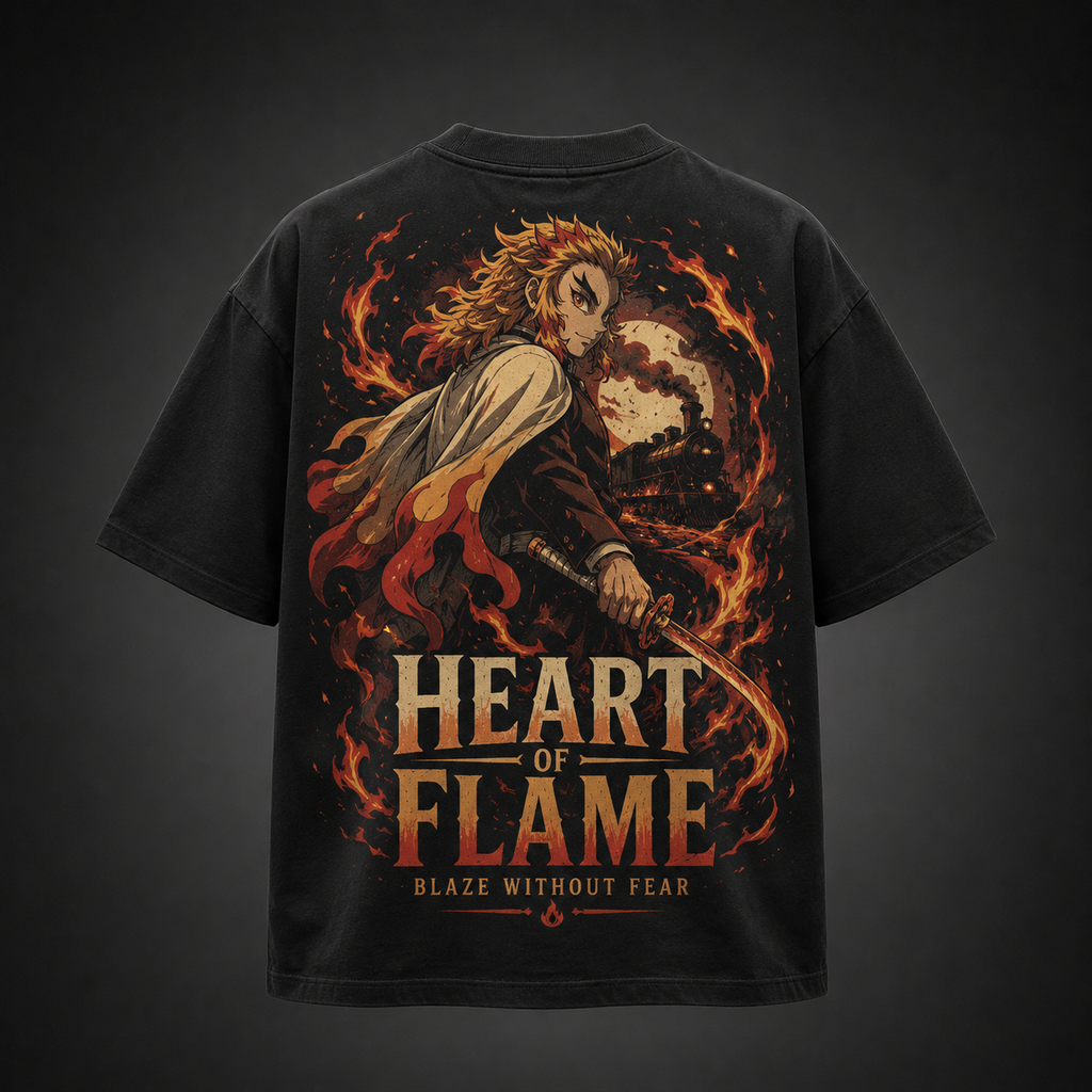 Kyojuro Rengoku Demon Slayer Anime Graphic Tee - Heart Of Flame