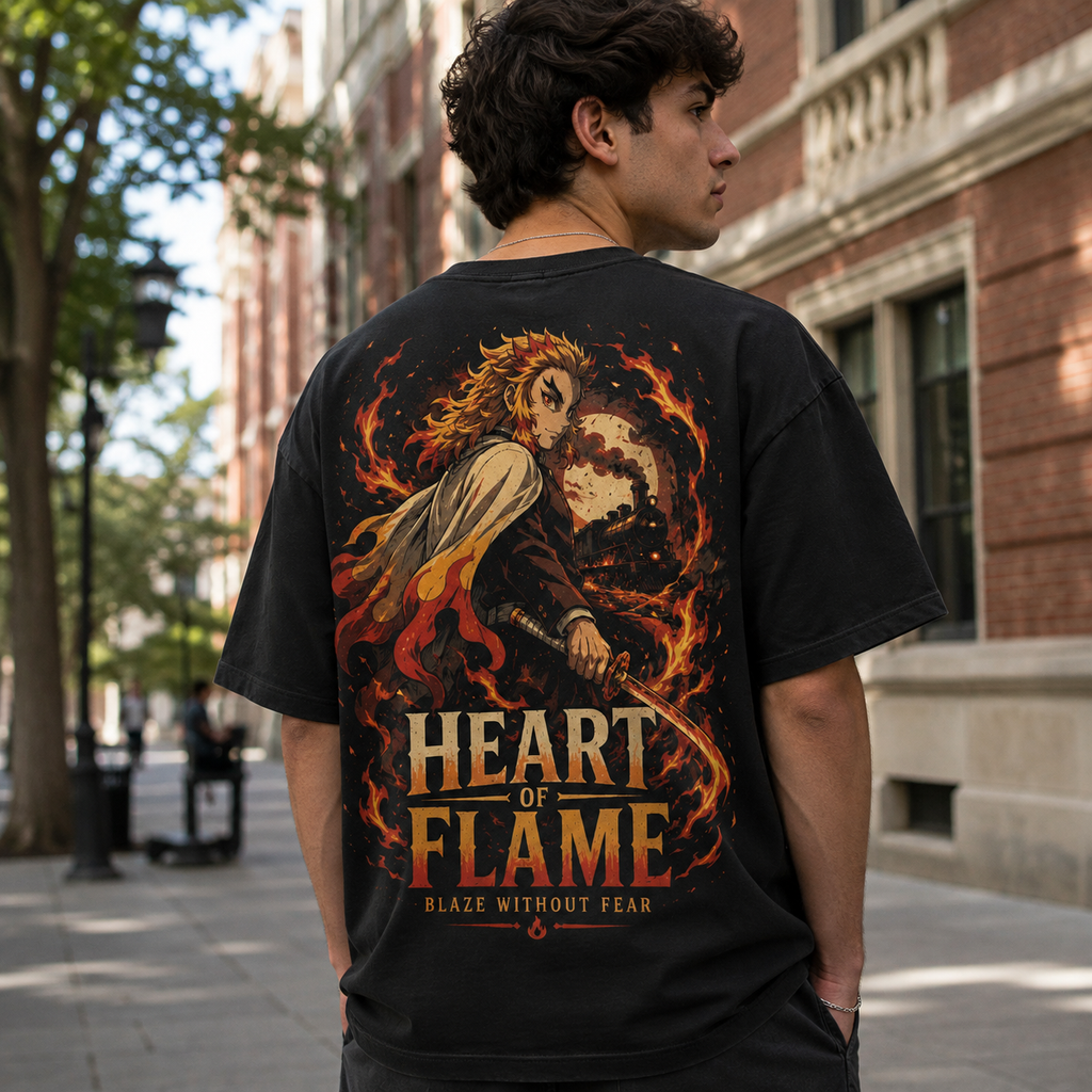 Kyojuro Rengoku Demon Slayer Anime Graphic Tee - Heart Of Flame