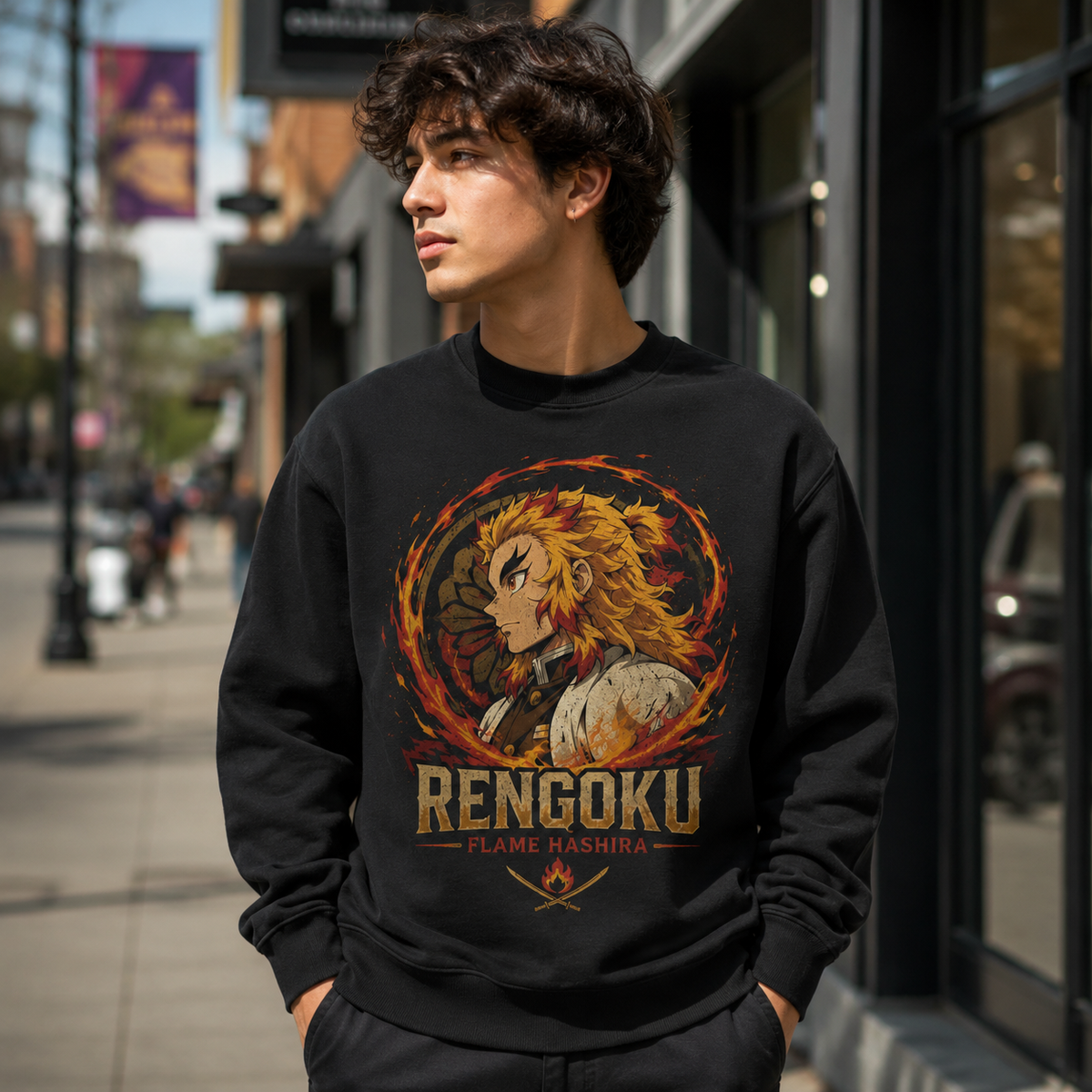 Kyojuro Rengoku Demon Slayer Anime Sweatshirt - Ninth Form Rengoku