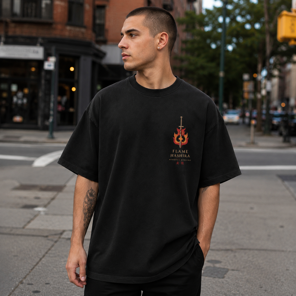 Kyojuro Rengoku Demon Slayer Anime Graphic Tee - Set Your Heart Ablaze